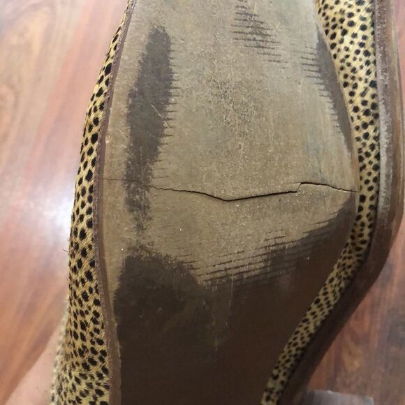 Madewell Brady Low cowboy Booties leopard cheetah fur. 39 1/2 - Picture 4 of 8